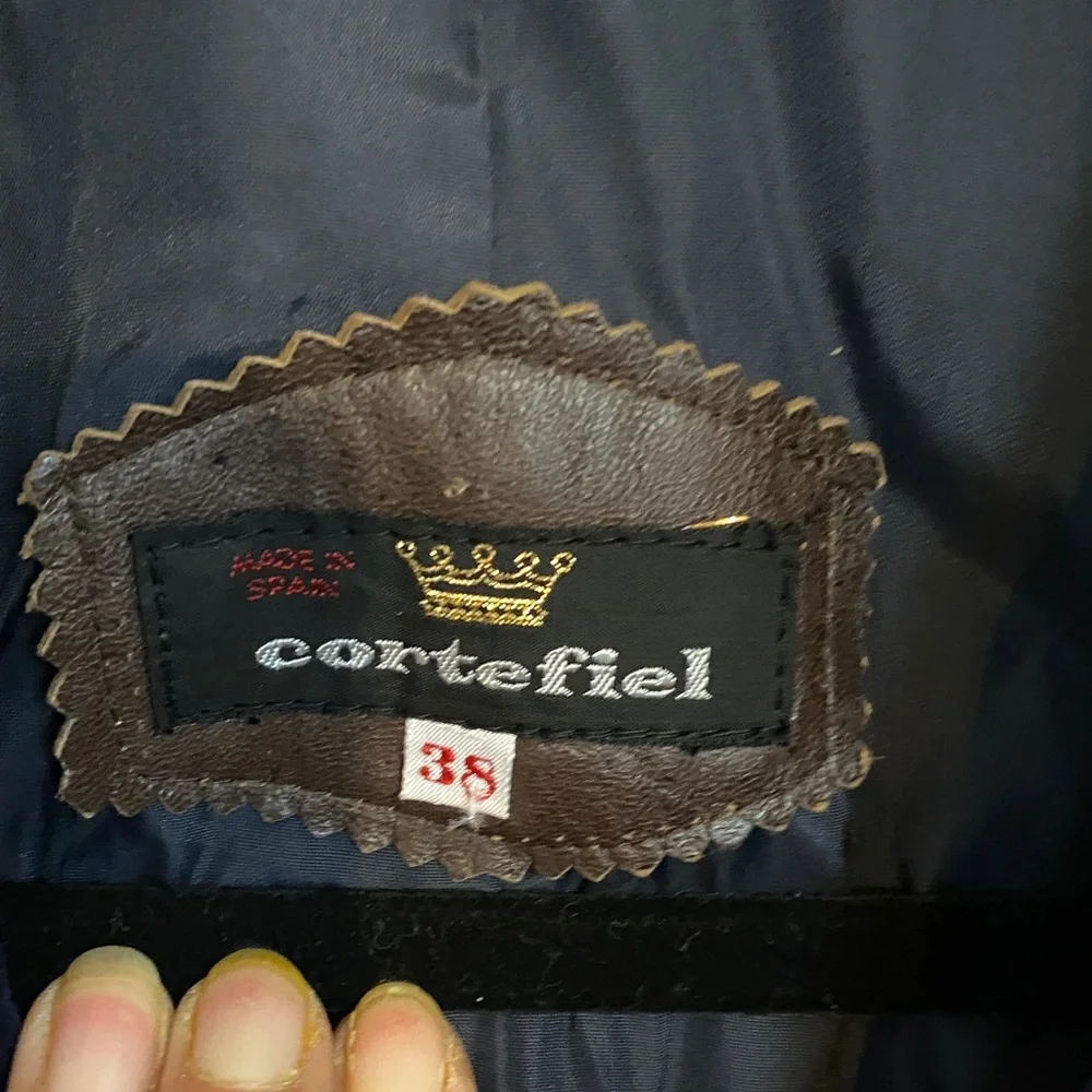 Cortefiel Navy velvet 70s Jacket